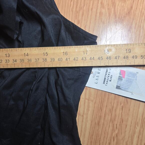 NWT Lauren Ralph Lauren Womens VTG Y2K Whimsigoth Sheer Black Ruffle Top 8 Boho - Picture 9 of 11